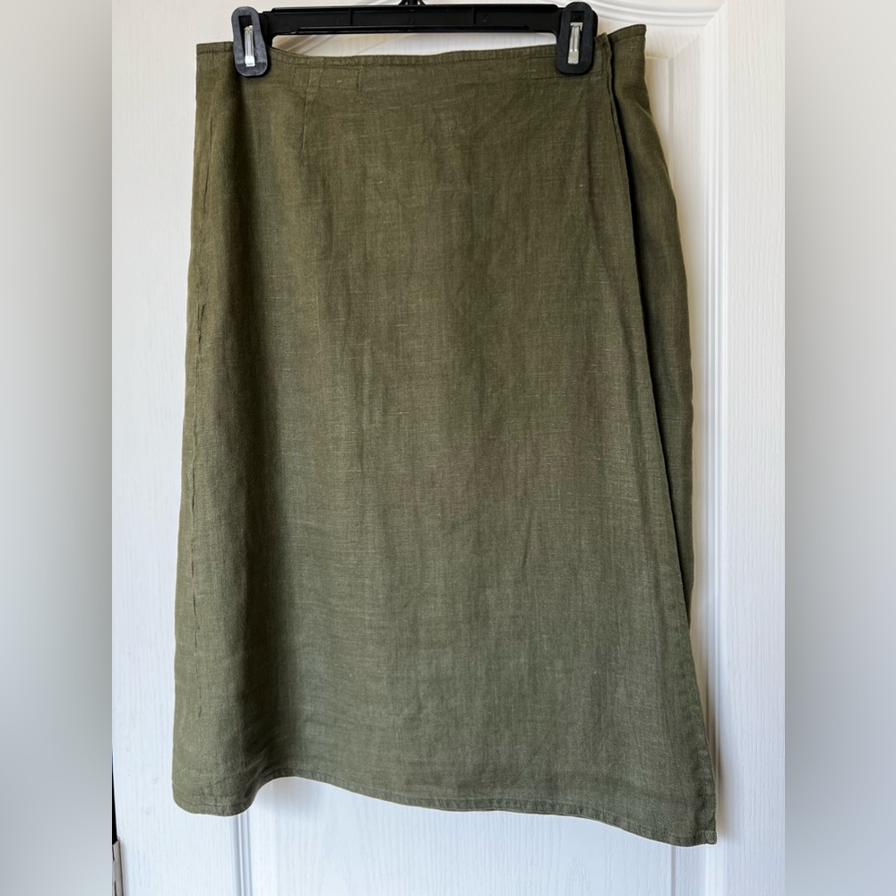 Moschino Jeans Olive Wrap Skirt 10